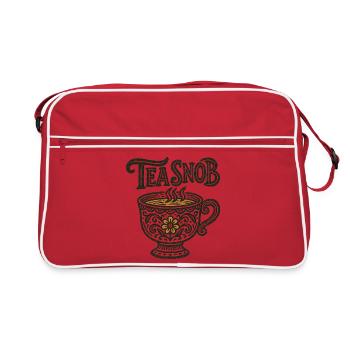 Tee-Snob Verzierte Tasse - Retro Tasche - Rot/Weiß - Vorne