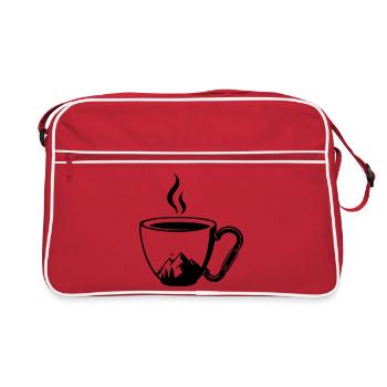 Montagnes Coffee Cup Carabiner en plein air - Sac Retro - rouge/blanc - Devant