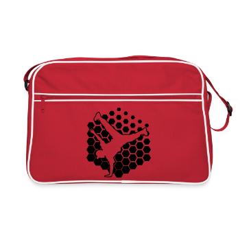 Idée cadeau pour un danseur hip-hop avec Breaking - Sac Retro - rouge/blanc - Devant