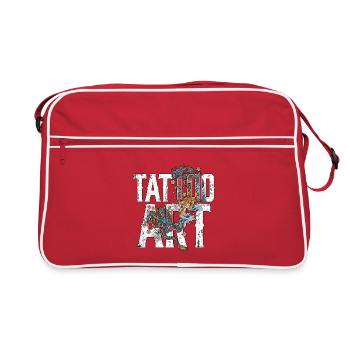 Art du tatouage asiatique - Sac Retro - rouge/blanc - Devant