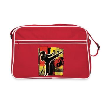 Artiste martial Yin Yang - Sac Retro - rouge/blanc - Devant