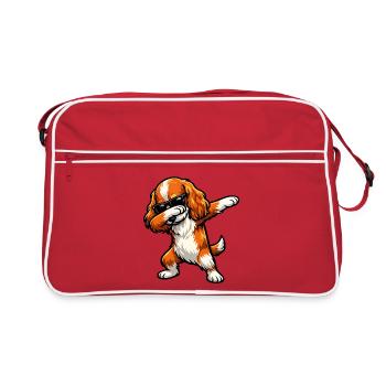 Dab du cocker spaniel - Sac Retro - rouge/blanc - Devant