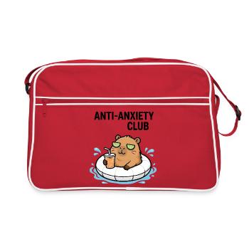 Relaxed Capybara Anti-Stress Club - Retro Bag - red/white - Front