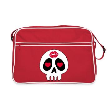 Un bisou sur le front - Sac Retro - rouge/blanc - Devant