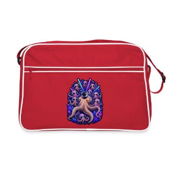 Équipe de tournage Neon Octopus Rave - Sac Retro - rouge/blanc - Devant