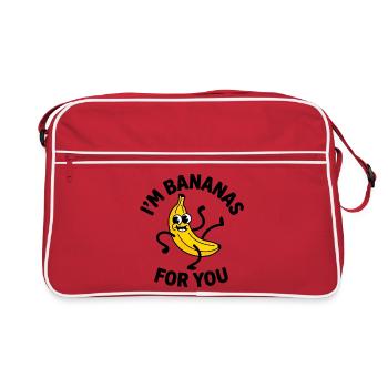 I Am Banana – Pour toi – Dessin animé - Sac Retro - rouge/blanc - Devant
