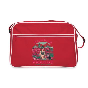 The Golden Bloom Prague Plants Lover - Retro Tasche - Rot/Weiß - Vorne