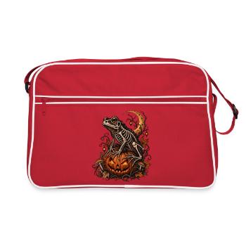 Toad on pumpkin - Retro Bag - red/white - Front