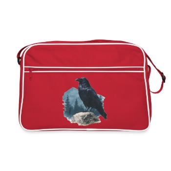 Rabe Vintage - Retro Tasche - Rot/Weiß - Vorne