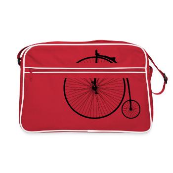 grand bi (motif noir) - Sac Retro - rouge/blanc - Devant