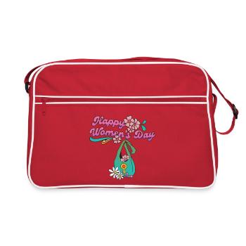 Women's Day March 8 Gifts happy Womens day - Retro Bag - red/white - Front