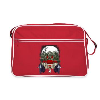 Fairy Tale Castle Fortress Rabbit King Warrior Fantasy - Retro Bag - red/white - Front