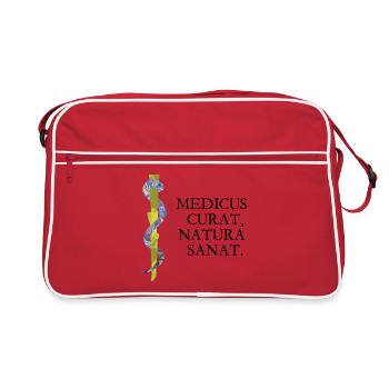 behandeln möge der doktor heilen möge die schwarz - Retro Tasche - Rot/Weiß - Vorne