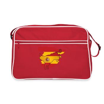 spanien flagge Spanien-Geschenk Spanischer Stier - Retro Tasche - Rot/Weiß - Vorne
