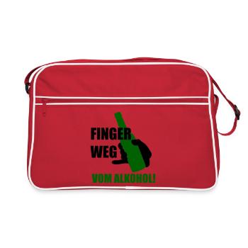 Stay away from alcohol - Retro Bag - red/white - Front