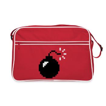 Pixel Bomb | Bombe | Explosion - Sac Retro - rouge/blanc - Devant