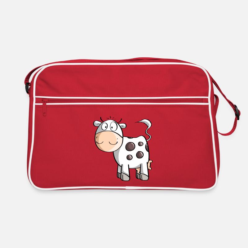 Funny Dotted Cow - Cows - Comic - Kids Retro Bag