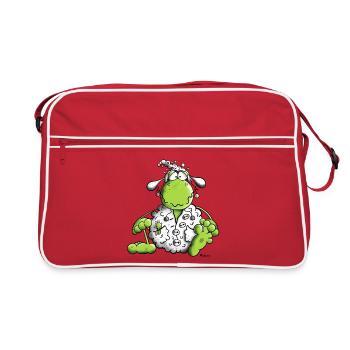Frog in sheep's clothing - Retro Bag - red/white - Front