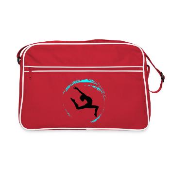 Rhythmische Gymnastik - Retro Tasche - Rot/Weiß - Vorne