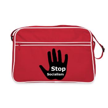 Arrêtez le socialisme - Sac Retro - rouge/blanc - Devant