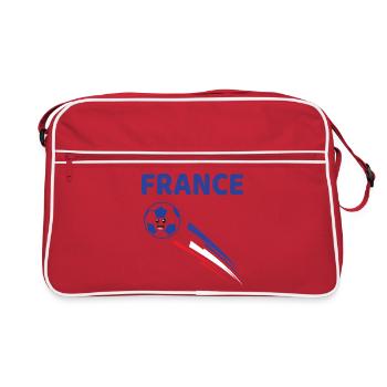 Ballon de Foot Kawaii aux Couleurs de la France - Sac Retro - rouge/blanc - Devant