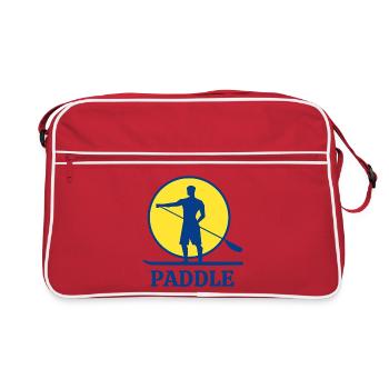 paddle, paddle fan, stand up - Retro Bag - red/white - Front