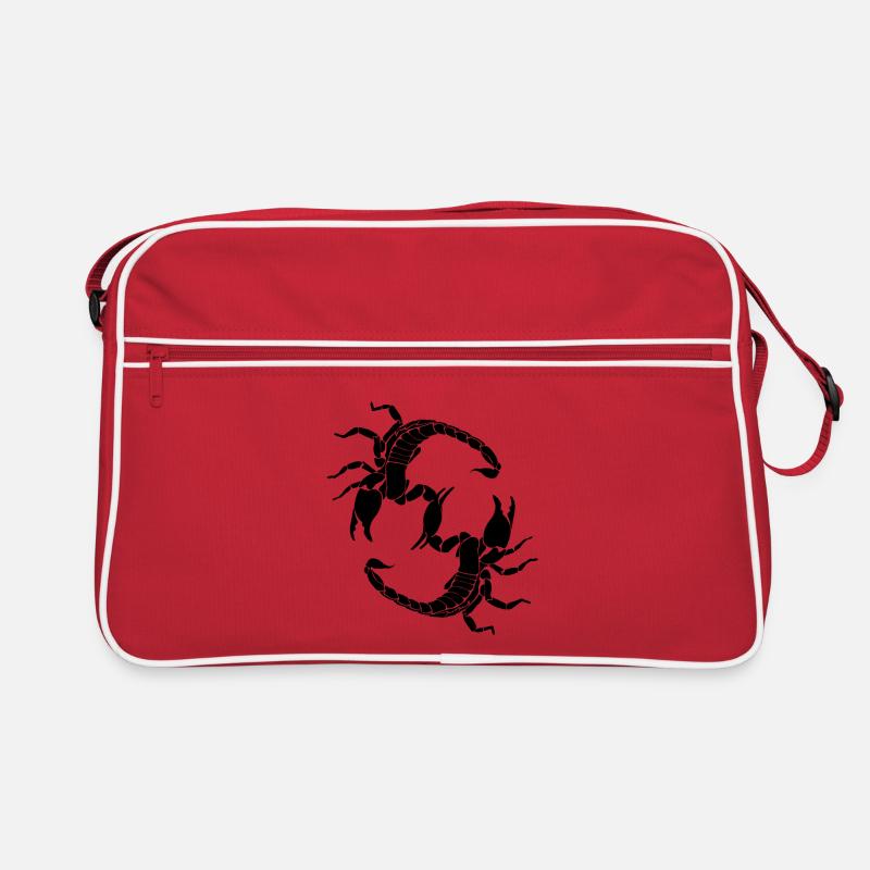 Schwarzer Skorpion - Buchstabe S Retro Tasche