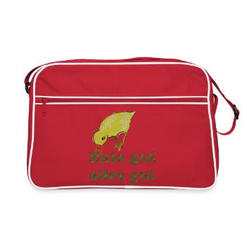 ente gut alles gut - Retro Tasche - Rot/Weiß - Vorne