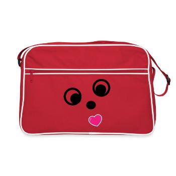 HUMOR. QUOTATION. MESSAGE. RETIREMENT. ANNIVERSARY. - Retro Bag - red/white - Front
