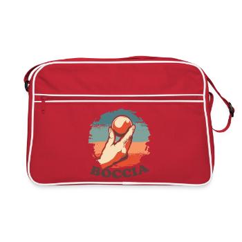 Boccia player Clothing with bocce balls Boccia - Retro Bag - red/white - Front