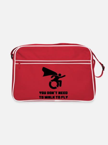 Vous n’avez pas besoin de marcher pour voler # - Sac Retro - rouge/blanc - Devant