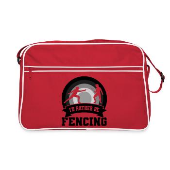 Fencing joke - Retro Bag - red/white - Front