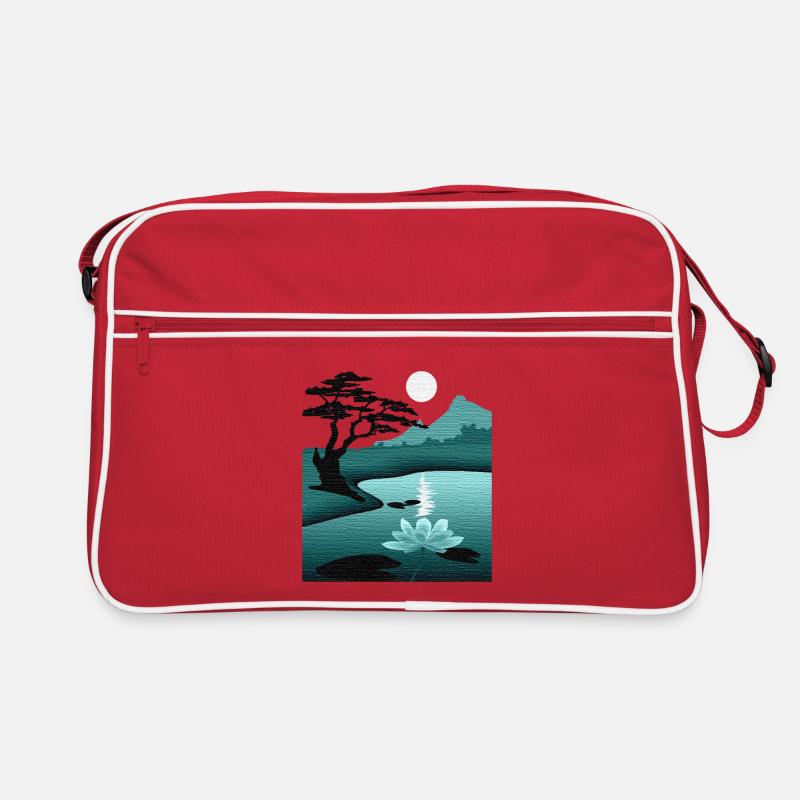 Mondlandschaft by Night with Structure Retro Tasche