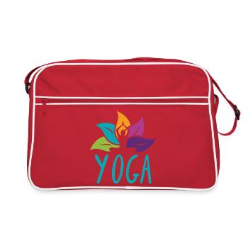 Vibrant Lotus Yoga Embrace - Retro Bag - red/white - Front