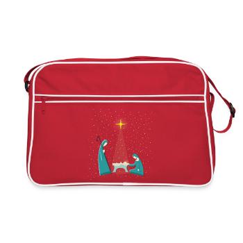 Baby Jesus Nativity Scene - Retro Bag - red/white - Front