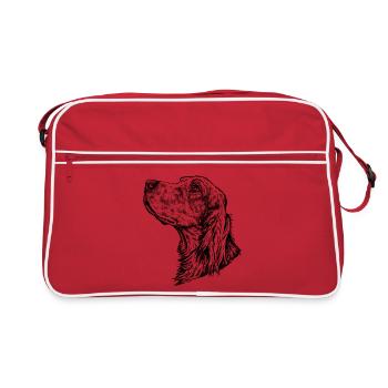 Irish Setter Portrait - Retro Bag - red/white - Front