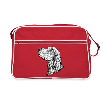 Irish Setter Portrait - Retro Bag - red/white - Front