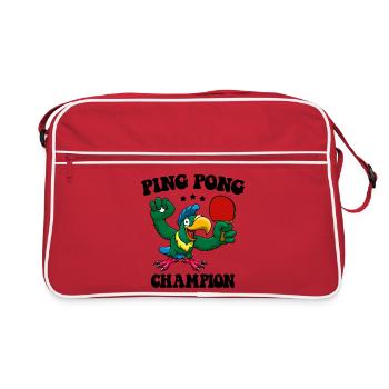 Ping Pong Champion Design Table Tennis and - Retro Bag - red/white - Front