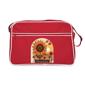 Sunshine for the soul - Retro Bag - red/white - Front