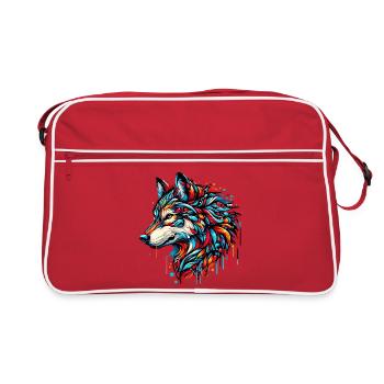 Loup - Sac Retro - rouge/blanc - Devant