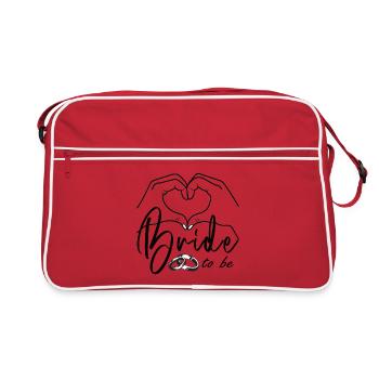 Mariée en herbe – Design nuptial minimaliste - Sac Retro - rouge/blanc - Devant