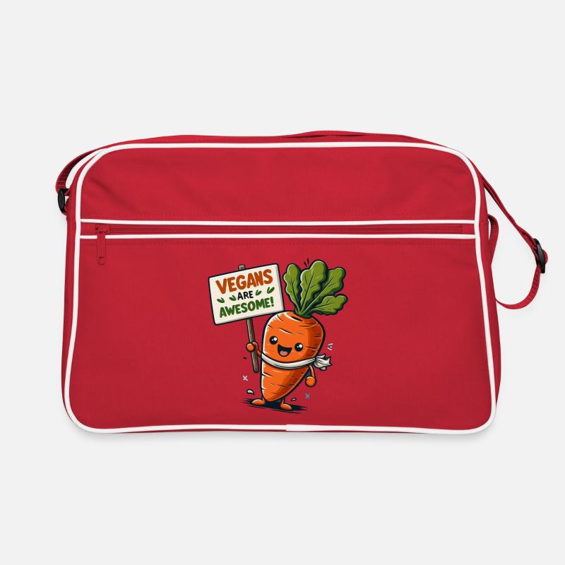 Carotte végétalienne joyeuse Sac Retro