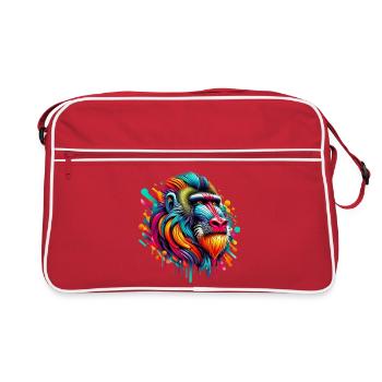 Mandrill Monkey - Retro Bag - red/white - Front