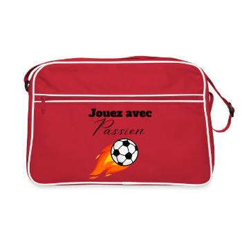 Play with passion - Retro Bag - red/white - Front