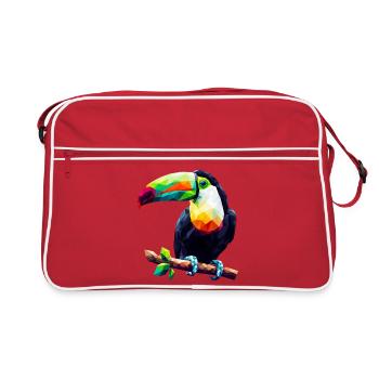Toucan polygonal - Sac Retro - rouge/blanc - Devant