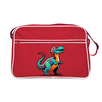 Dinosaur - Retro Bag - red/white - Front