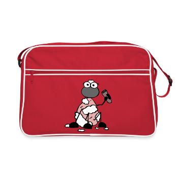 Moutons rasés - Sac Retro - rouge/blanc - Devant