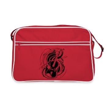 Croquis de violon - Sac Retro - rouge/blanc - Devant