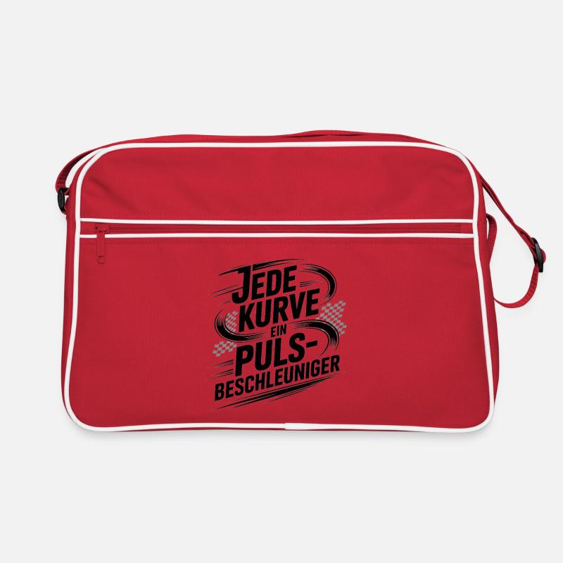 Chaque courbe est un accélérateur d’impulsions - Sac Retro - rouge/blanc