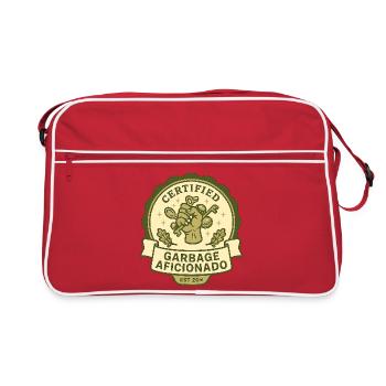 Aficionado certifié des ordures - Sac Retro - rouge/blanc - Devant